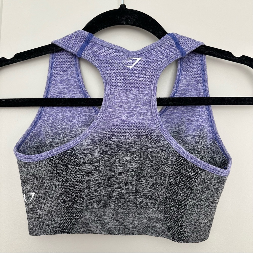 Gymshark Purple Gray Ombré Racerback Sports Bra - Picture 2 of 2